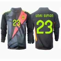 Camisa de time de futebol Espanha Unai Simon #23 Goleiro Replicas 2º Equipamento Europeu 2024 Manga Comprida